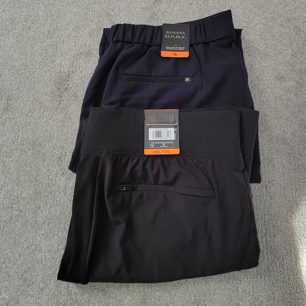 Set Of 2 Pants Navy Blue & Black Size US 16 / XXL